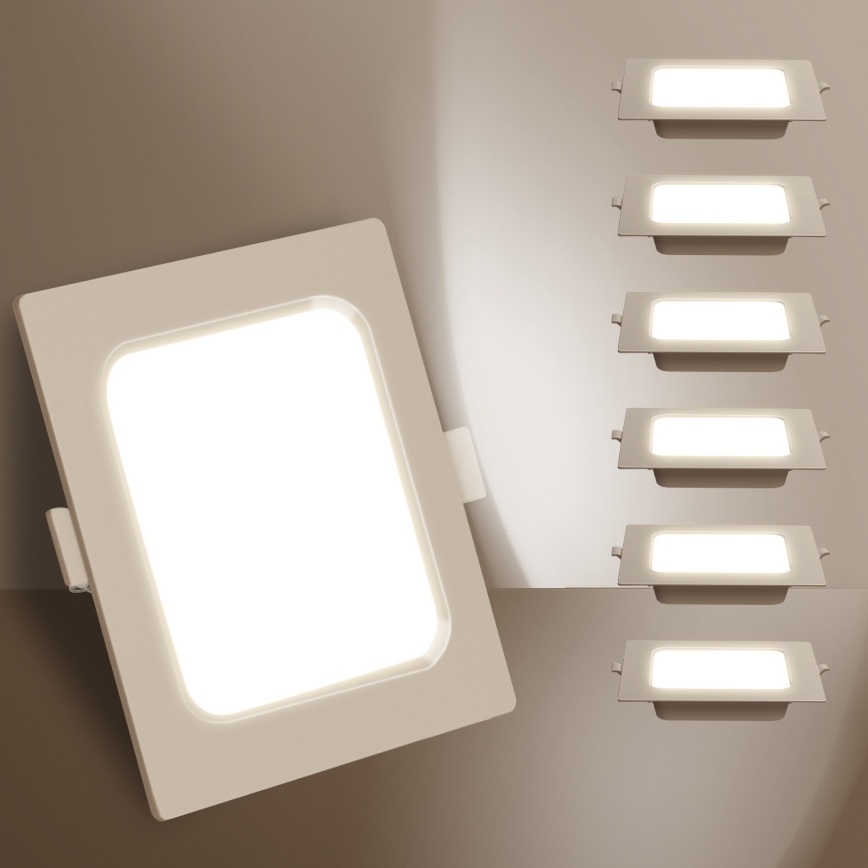 Aigostar - LED стельове світло LED/6W/230V 4000K 12x12 см біле