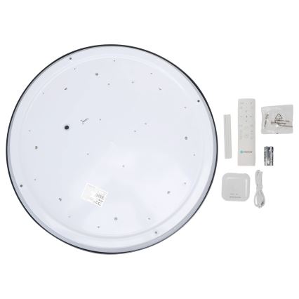Aigostar - LED Стельовий світильник з вентилятором та регулюванням яскравості MESH LED/40W/230V 2700-6500K чорний + пульт дистанційного керування