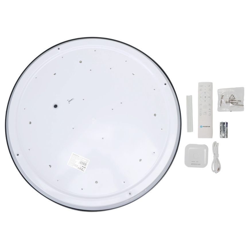 Aigostar - LED Стельовий світильник з вентилятором та регулюванням яскравості MESH LED/40W/230V 2700-6500K чорний + пульт дистанційного керування