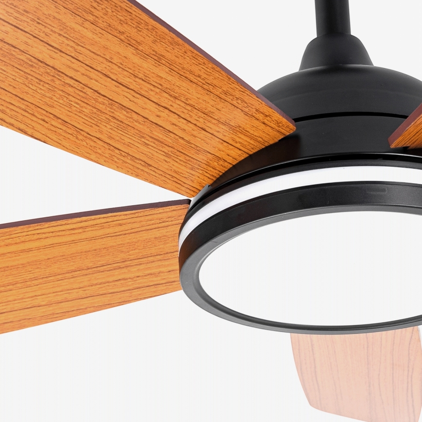 Aigostar - Світлодіодний стельовий вентилятор з регулюванням яскравості LED/20W/230V 2700-6500K 132см бежевий + пульт дистанційного керування