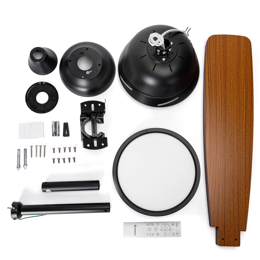 Aigostar - Світлодіодний стельовий вентилятор з регулюванням яскравості LED/20W/230V 2700-6500K 132см бежевий + пульт дистанційного керування