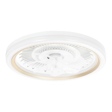 Aigostar - LED Стельовий вентилятор з регулюванням яскравості LED/40W/230V 2700/4000/6500K діаметр 50 см + пульт дистанційного керування білий