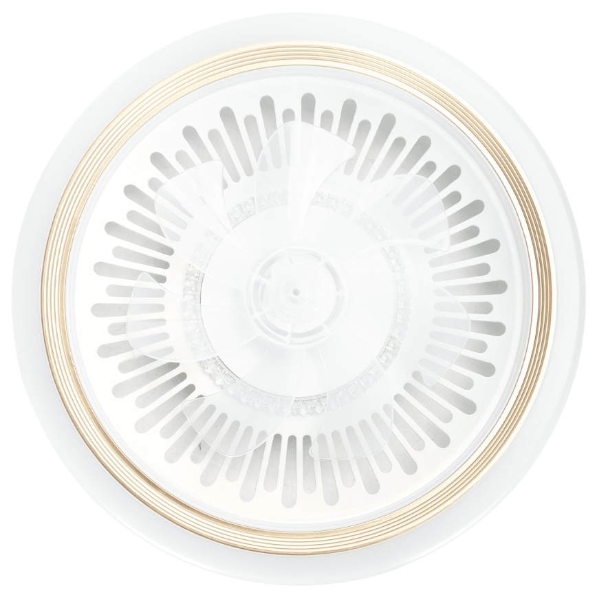 Aigostar - LED Стельовий вентилятор з регулюванням яскравості LED/40W/230V 2700/4000/6500K діаметр 50 см + пульт дистанційного керування білий
