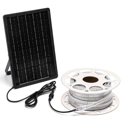 Aigostar - LED Стрічка на сонячній батареї з регулюванням яскравості LED/20W/3,2V 20 м 6500K IP65 + пульт дистанційного керування