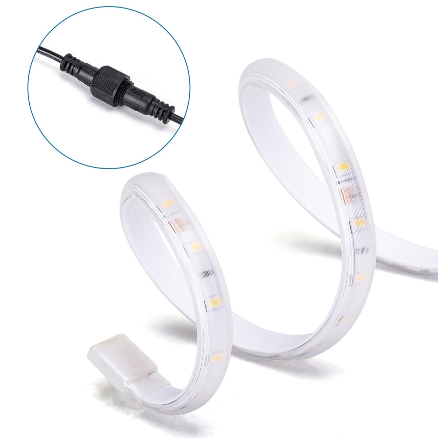 Aigostar - LED Стрічка на сонячній батареї з регулюванням яскравості LED/20W/3,2V 20 м 6500K IP65 + пульт дистанційного керування