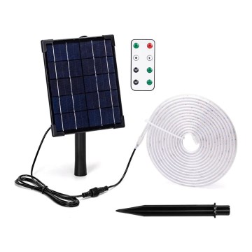 Aigostar - LED стрічка з регулюванням яскравості на сонячній батареї LED/5W/3,2V 5 м 6500K IP65 + пульт дистанційного керування