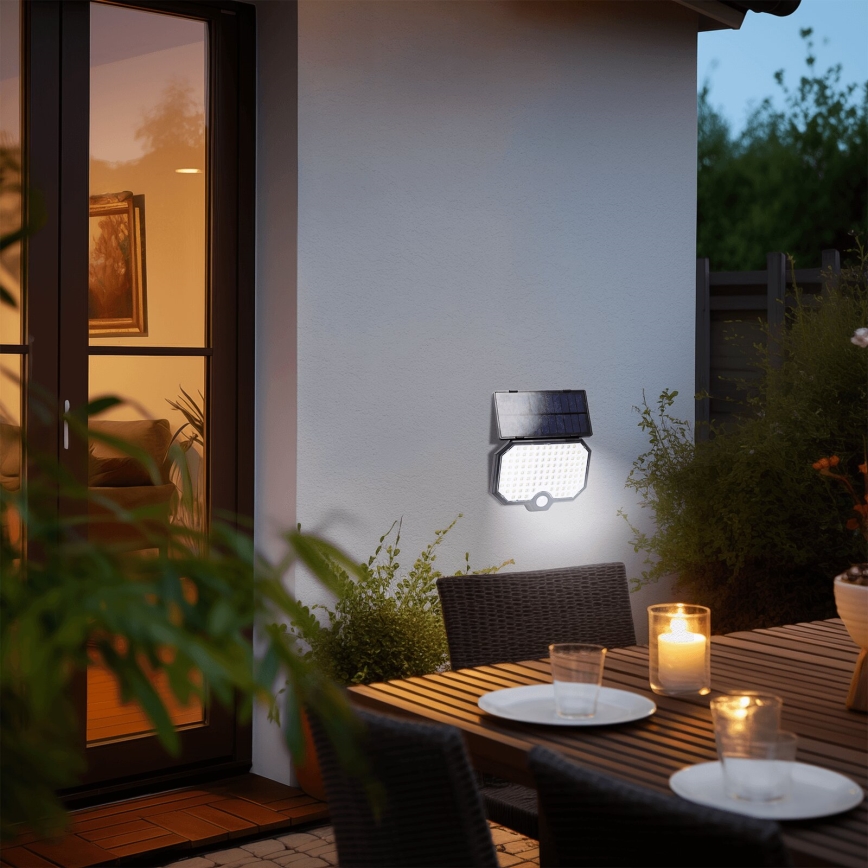 Aigostar - LED Світильник з датчиком руху на сонячній батареї LED/2,4W/3,7V 1800 mAh IP65