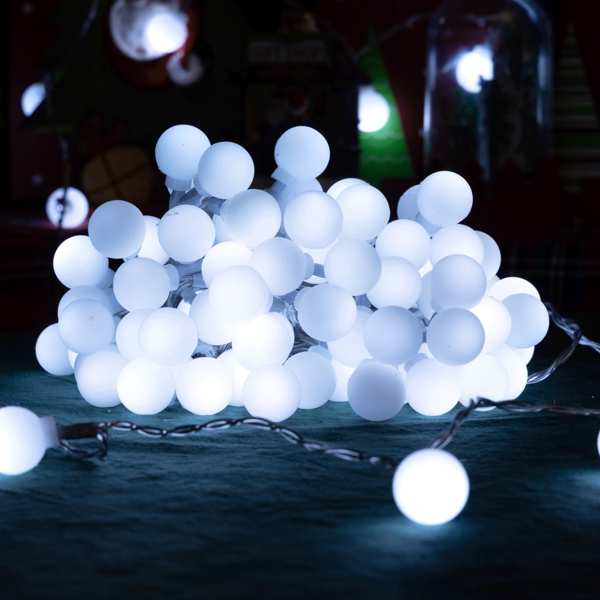 Aigostar - LED уличная декоративная гирлянда 100xLED/8 режимов 10м IP44 холодный белый