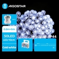 Aigostar - LED уличная гирлянда 50xLED/3xAA/8 функций 5,3 m IP44 холодно-белая