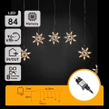 Aigostar - LED уличная гирлянда 84xLED/8 режимов 1,2x1m IP44 тёплый белый, со снежинками