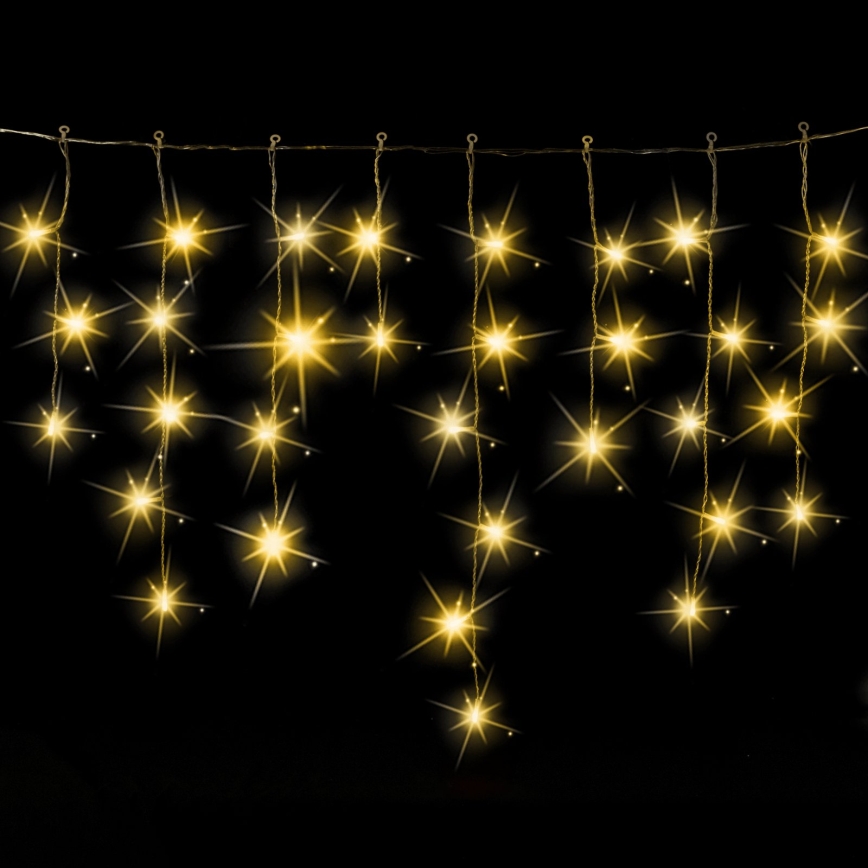 Aigostar - LED уличная новогодняя гирлянда 200xLED 8x0,6m IP44 тёплый белый