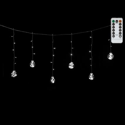 Aigostar - уличная LED-гирлянда 120 светодиодов/8 режимов 3x0,6m IP44 холодный белый + дистанционное управление
