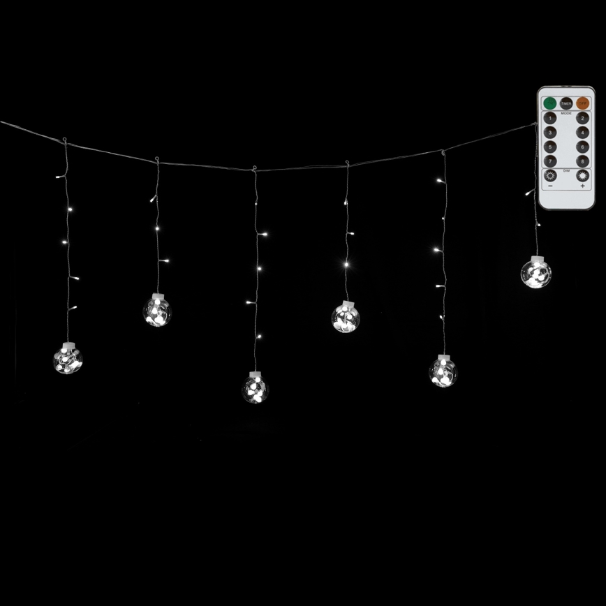 Aigostar - уличная LED-гирлянда 120 светодиодов/8 режимов 3x0,6m IP44 холодный белый + дистанционное управление