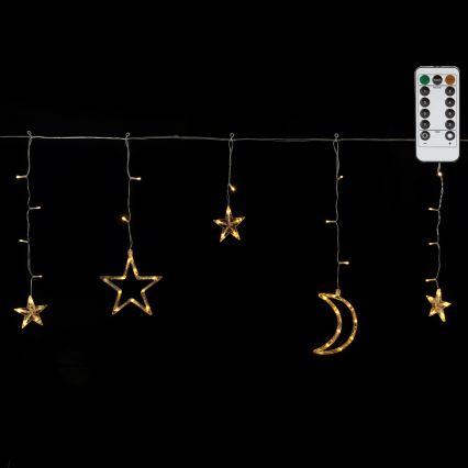 Aigostar - LED уличная гирлянда 120xLED/6W/230V/8 функций 3x0,6m IP44 тёплый белый + пульт дистанционного управления