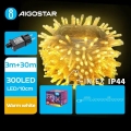 Aigostar - LED Уличная рождественская гирлянда 300xLED/8 функций 33m IP44 тёплый белый