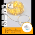 Aigostar - LED Уличная рождественская гирлянда 50xLED/8 функций 3xAA 5,3m IP44 тёплый белый