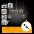 Aigostar - LED уличная рождественская гирлянда 70xLED 1,2x1m IP44 тёплый белый звёзды