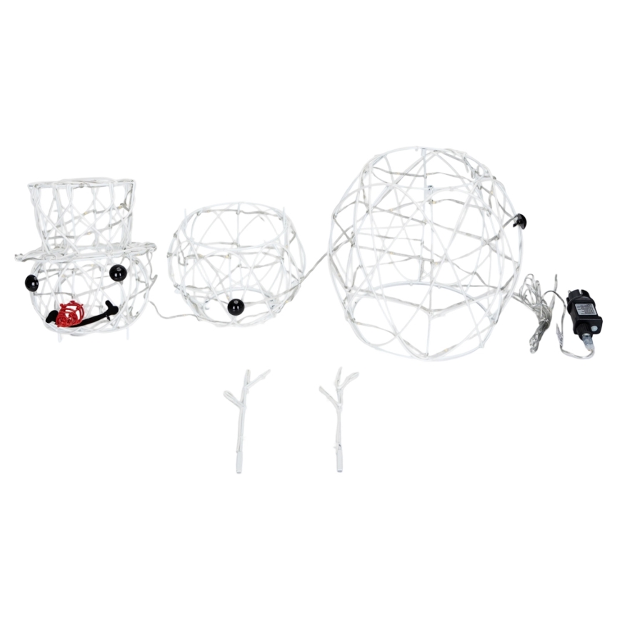 Aigostar - светодиодное уличное рождественское украшение LED/3,6W/31/230V 2700K 60 cm IP44 снеговик