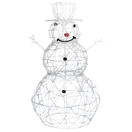 Aigostar-LED Уличное рождественское светодиодное украшение LED/3,6W/31/230V 6500K 90cm IP44 снеговик