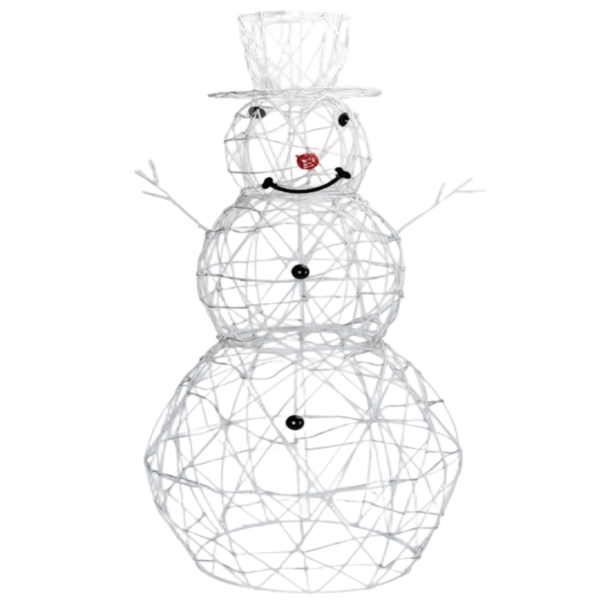 Aigostar-LED Уличное рождественское светодиодное украшение LED/3,6W/31/230V 6500K 90cm IP44 снеговик