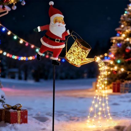 Aigostar - LED Уличная рождественская декорация 120xLED/3xAA/8 режимов 80 cm IP44 Santa/тёплый белый