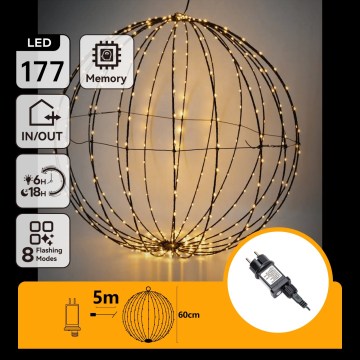Aigostar - LED уличное рождественское украшение 177xLED/3,6W/230V 60 cm IP44 тёплый белый