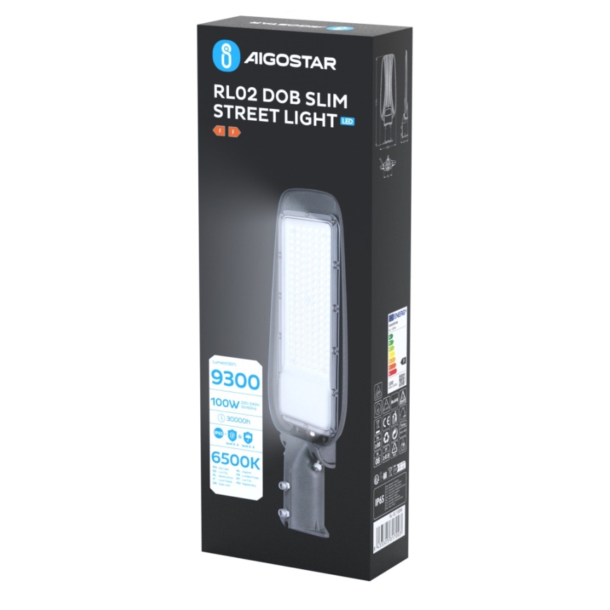 Aigostar - LED уличный светильник SLIM LED/100W/230V 6500K IP65