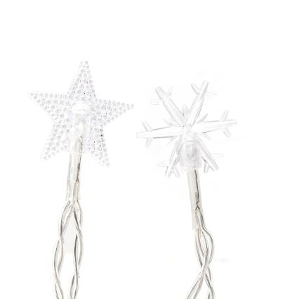 Aigostar - LED уличная рождественская гирлянда 25 светодиодов/8 режимов 3xAA 2,5 m IP44 холодный белый