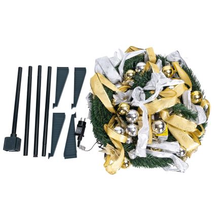 Aigostar - LED Уличная рождественская елка 150xLED 1,8m IP44 белая/золотая холодный белый