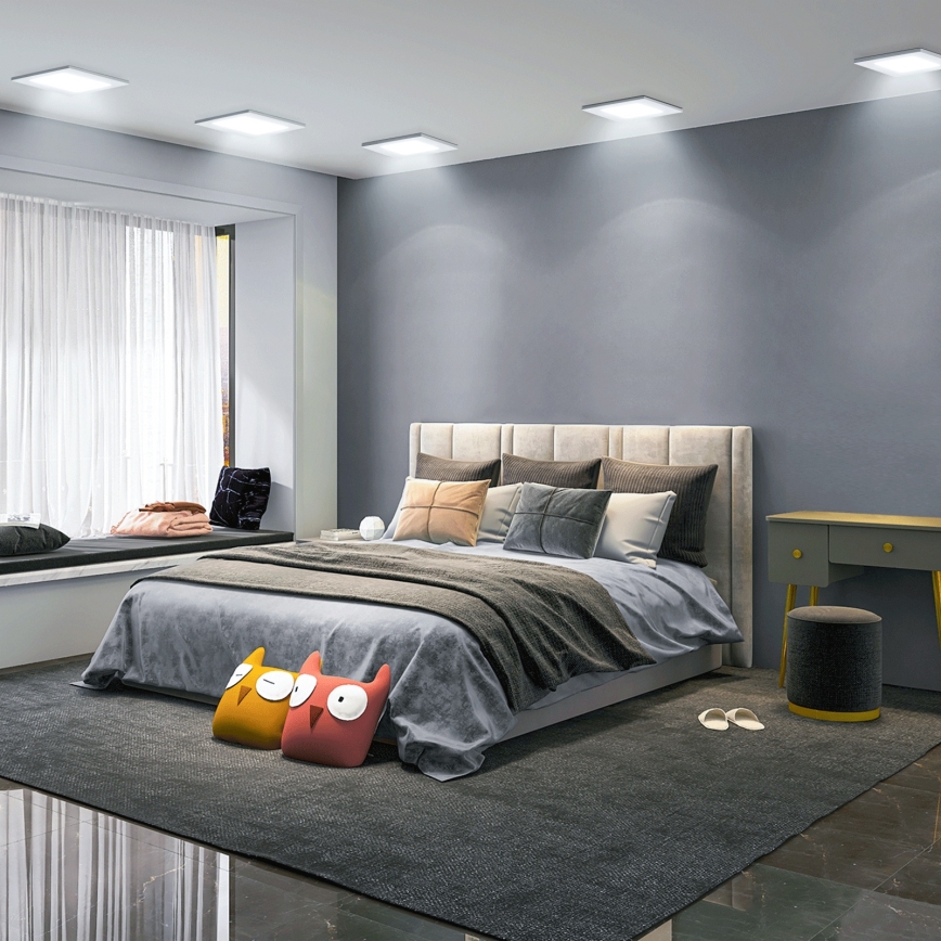 Aigostar - LED вбудований стельовий світильник LED/12W/230V 6500K 17,5x17,5 cm білий
