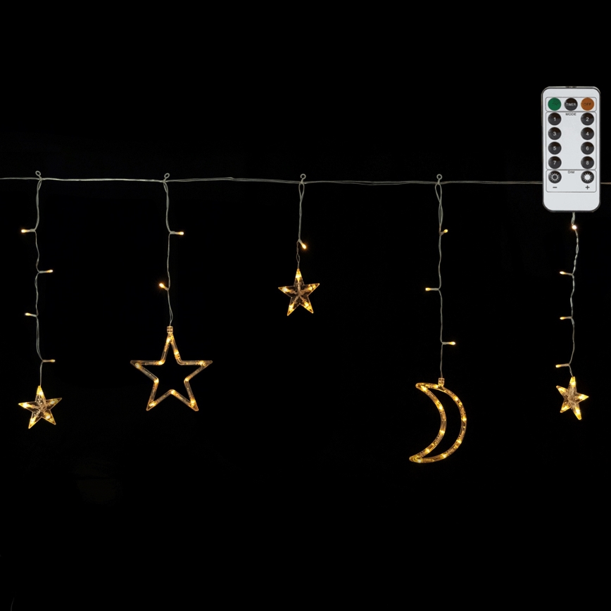Aigostar - LED вулична гірлянда 120xLED/6W/230V/8 функцій 3x0,6m IP44 тепле біле + пульт дистанційного керування