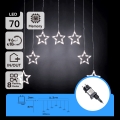 Aigostar - LED вулична різдвяна гірлянда 70xLED 1,2x1m IP44 холодний білий зірки