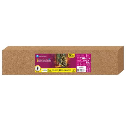 Aigostar - LED зовнішня різдвяна ялинка 245 LED/8 функцій 2,1 м IP44 тепле біле