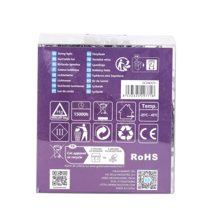 Aigostar - LED зовнішній різдвяний гірлянд 300xLED/8 функцій 15,3 м IP44 холодний білий