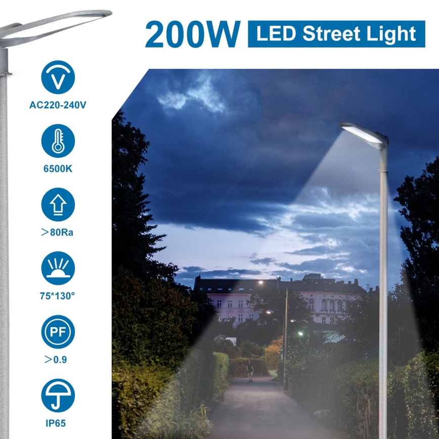 Aigostar - LED вуличний світильник SLIM LED/200 Вт/230 В 6500 К IP65