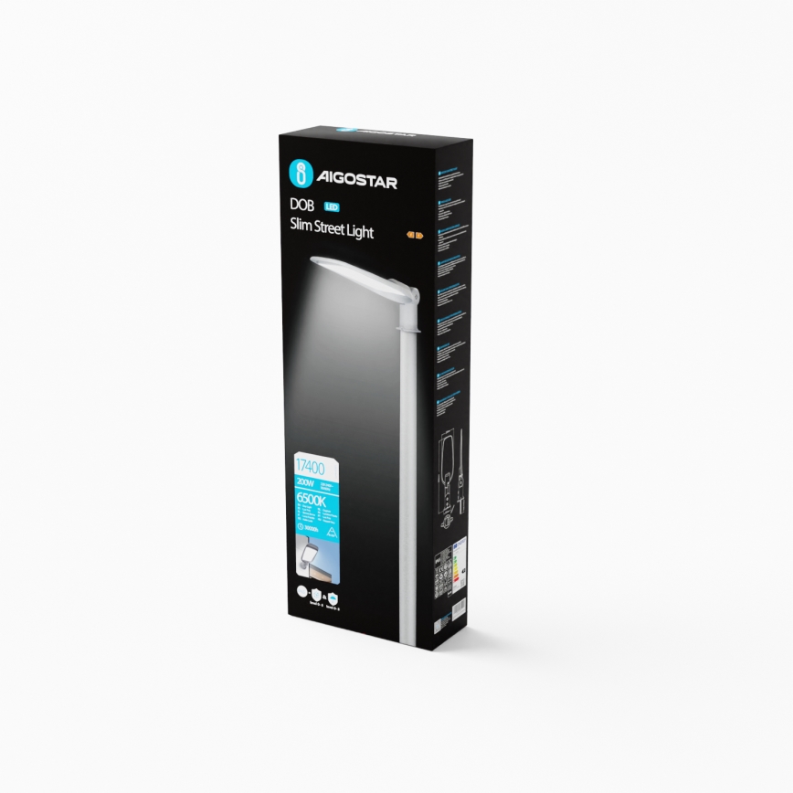 Aigostar - LED вуличний світильник SLIM LED/200 Вт/230 В 6500 К IP65
