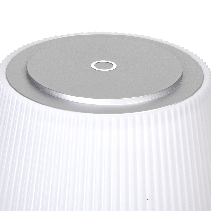Aigostar - LED Вулична акумуляторна настiльна лампа з регулюванням яскравостi LED/4W/5V 3600mAh білий/матовий хром IP54