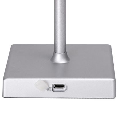 Aigostar - LED Вулична акумуляторна настiльна лампа з регулюванням яскравостi LED/4W/5V 3600mAh білий/матовий хром IP54
