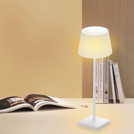 Aigostar - LED Вулична акумуляторна настiльна лампа з регулюванням яскравостi LED/4W/5V 3600mAh білий IP54