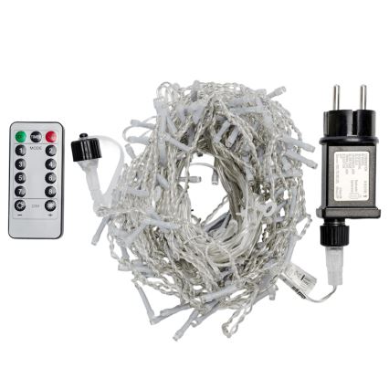 Aigostar - LED зовнішня різдвяна гірлянда 150xLED/6W/230V/8 функцій 1,5x1m IP44 тепле біле + пульт дистанційного керування