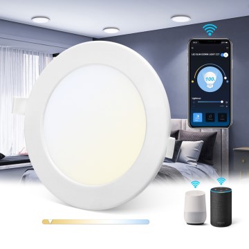 Aigostar - LED Вуличний з регулюванням яскравості вбудований світильник MESH LED/6W/230V 2700-6500K IP44 білий