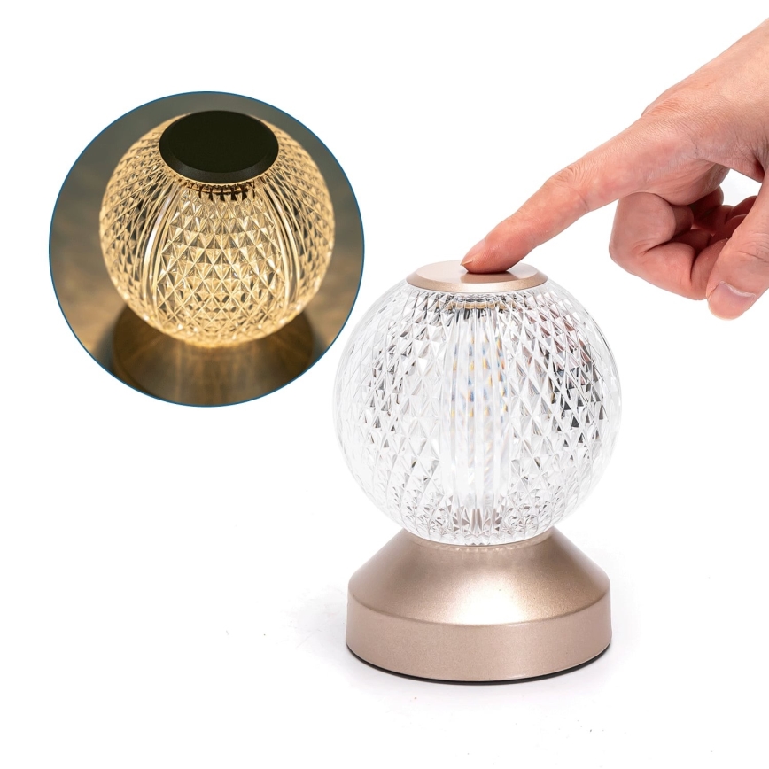 Aigostar - LED Настільна акумуляторна лампа з регулюванням яскравості LED/1W/5V 2700/4000/6500K 1800mAh 13,5 см
