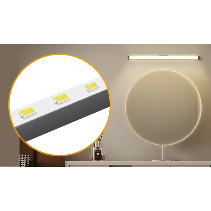 Aigostar - LED з регулюванням яскравості акумуляторна освітлення дзеркала LED/2,9W/5V 2000 mAh