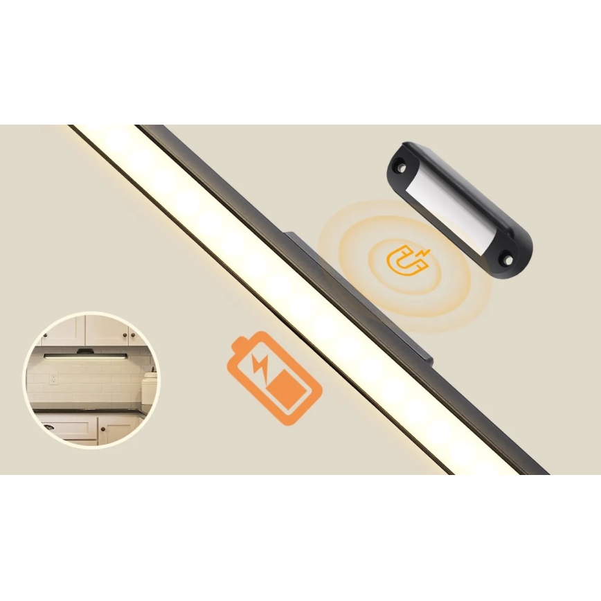 Aigostar - LED з регулюванням яскравості акумуляторна освітлення дзеркала LED/2,9W/5V 2000 mAh