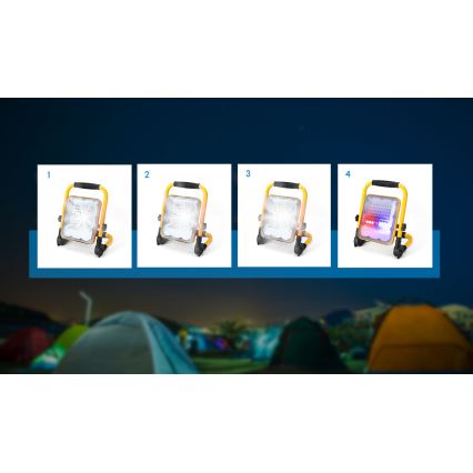 Aigostar - LED з регулюванням яскравості акумуляторна прожектор LED/100W/5V 6500K IP65 1500mAh