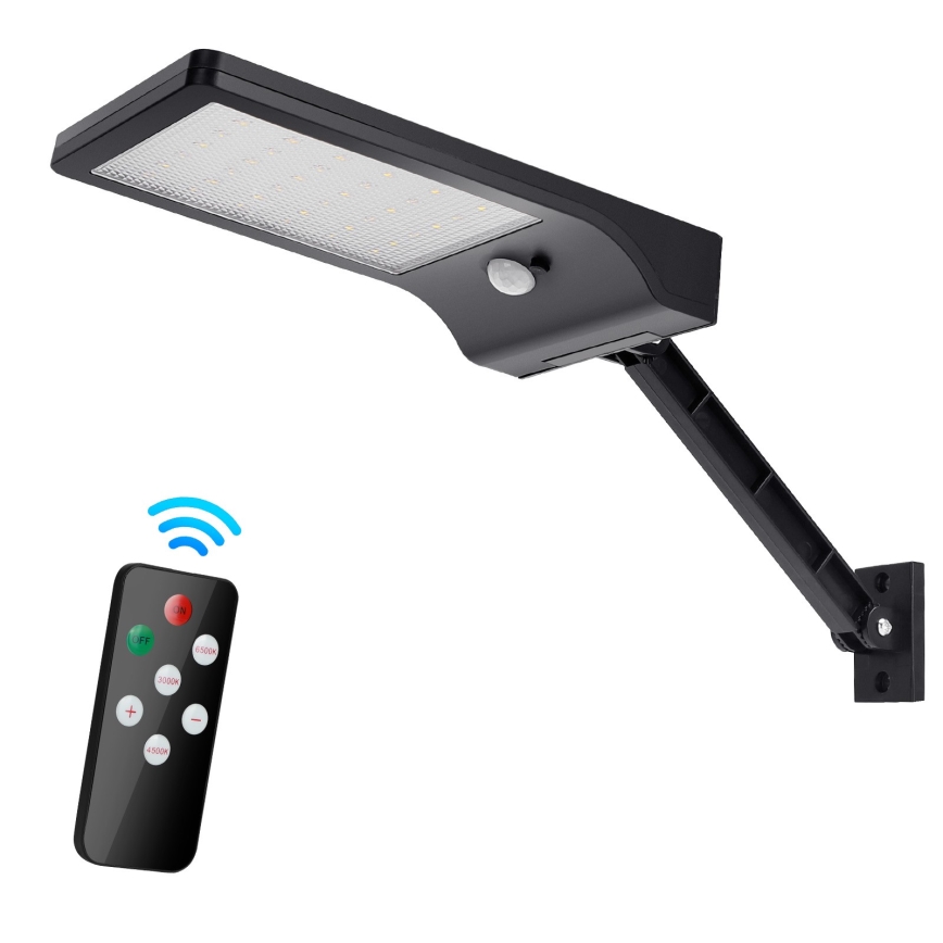 Aigostar - LED з регулюванням яскравості сонячна лампа з датчиком LED/2,3W/5,5V IP65 1800 mAh + пульт дистанційного керування