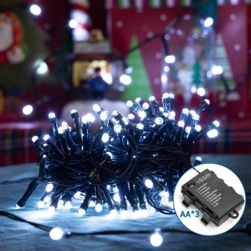 Aigostar - LED зовнішній різдвяний гірлянд 300xLED/8 функцій 15,3 м IP44 холодний білий