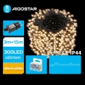 Aigostar - LED Зовнішній різдвяний гірлянд 300xLED/8 функцій 18м IP44 тепле біле світло