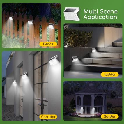 Aigostar - LED зовнішній сонячний світильник з датчиком LED/1,48 Вт/3,7 В IP65 1200 мАг