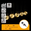 Aigostar - LED зовнішня декоративна гірлянда, 160 світлодіодів, 10 м, IP44, теплий білий